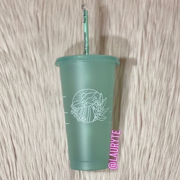 Starbucks 2021 Spring Mint Green Frosted Cold Cup